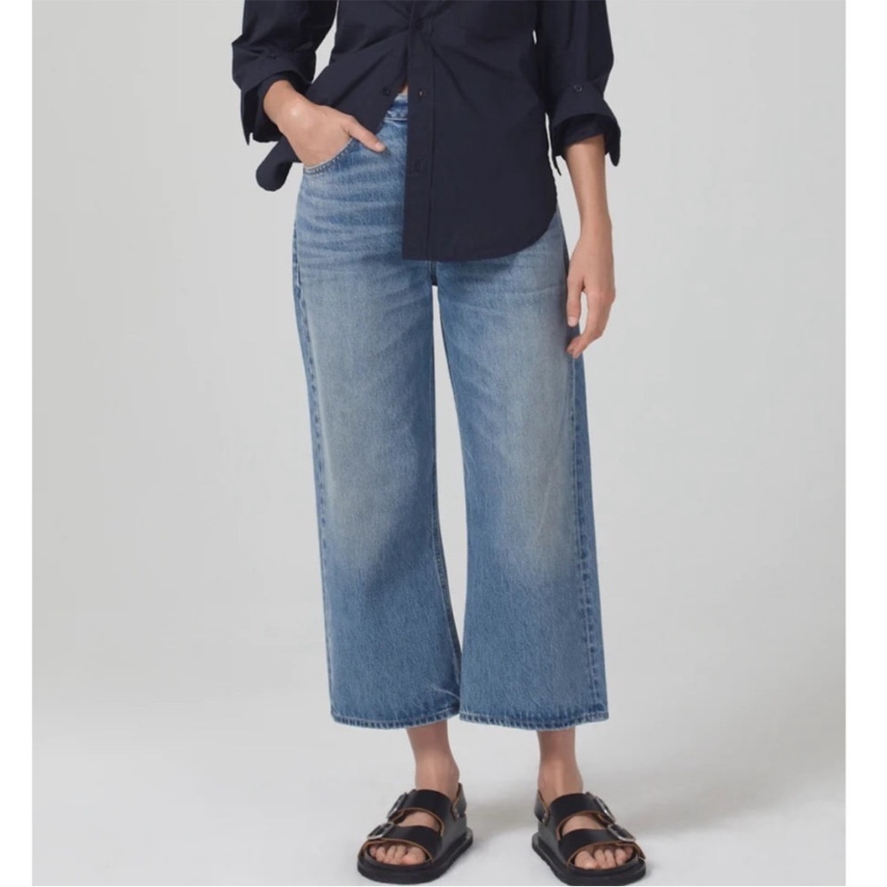 CITIZENS OF HUMANITY COH Gaucho Vintage Wide Leg Jeans Soda Pop Blue 23